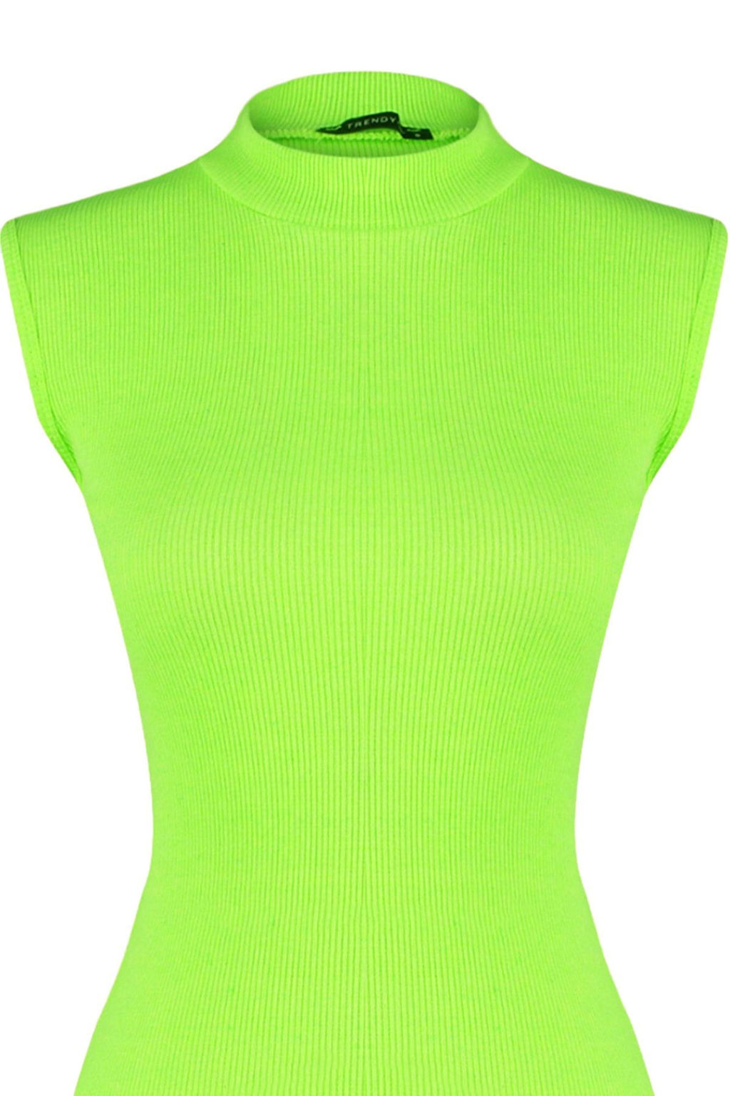 TRENDYOLMILLA Siyah Vucuda Oturan Bisiklet Yaka Mini Fitilli Esnek Orme Kalem Elbise TWOSS22EL2819 фото 7