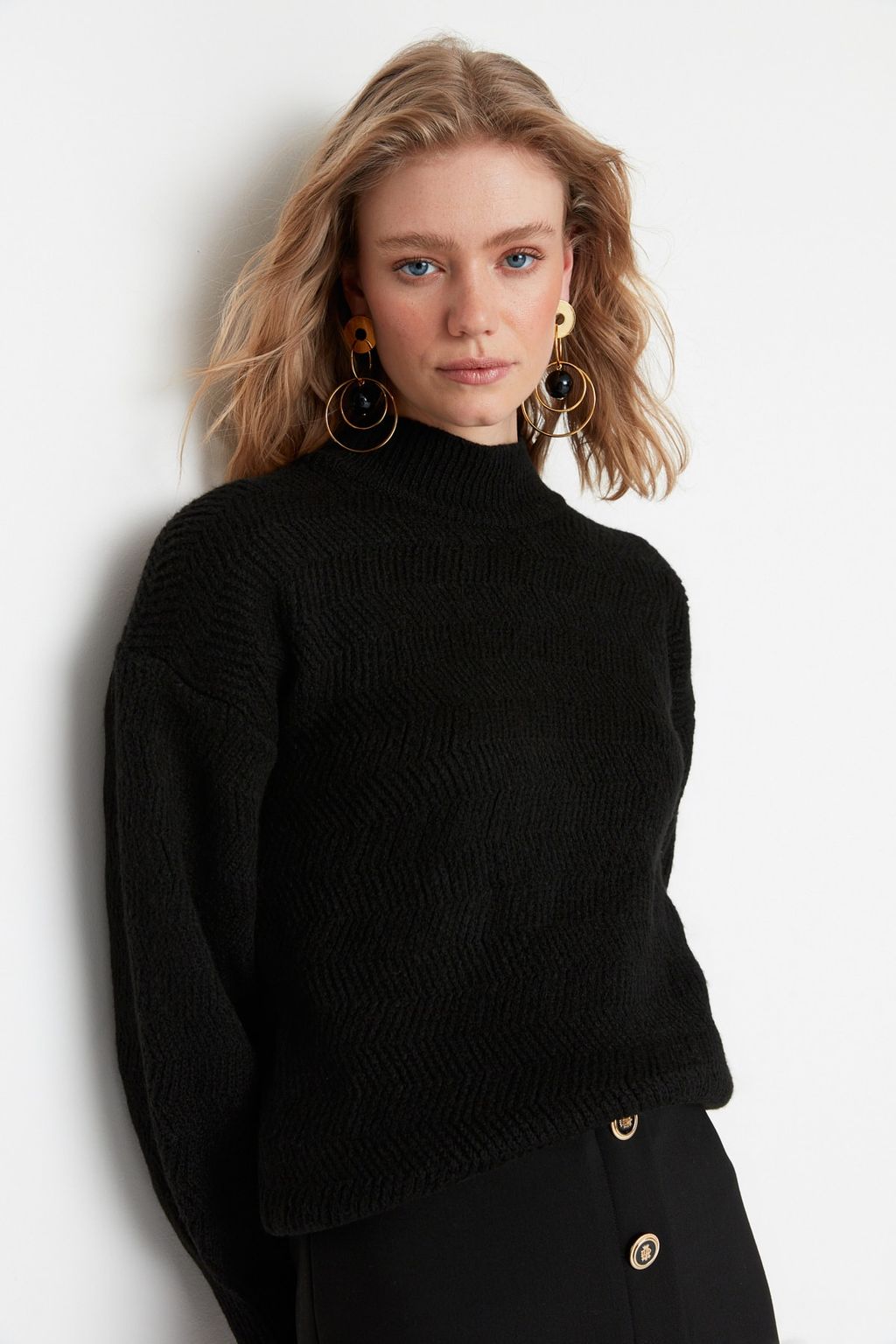 Bordo Yumusak Dokulu Kol Detayl? Triko Kazak TWOAW21KZ0204 - Trendyolmilla фото 18