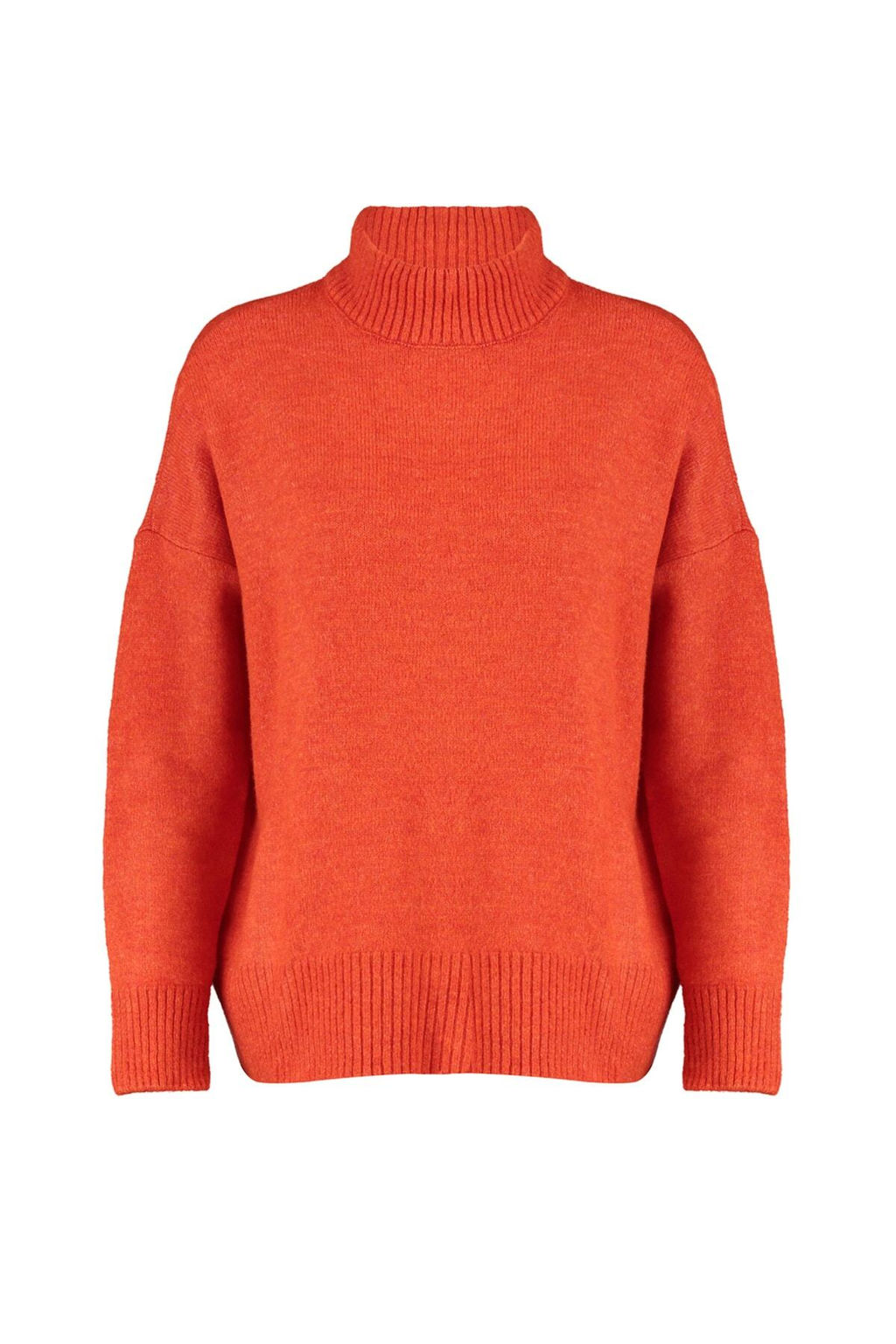 Turuncu Genis Kal?p Yumusak Dokulu Triko Kazak TWOAW23KZ00469