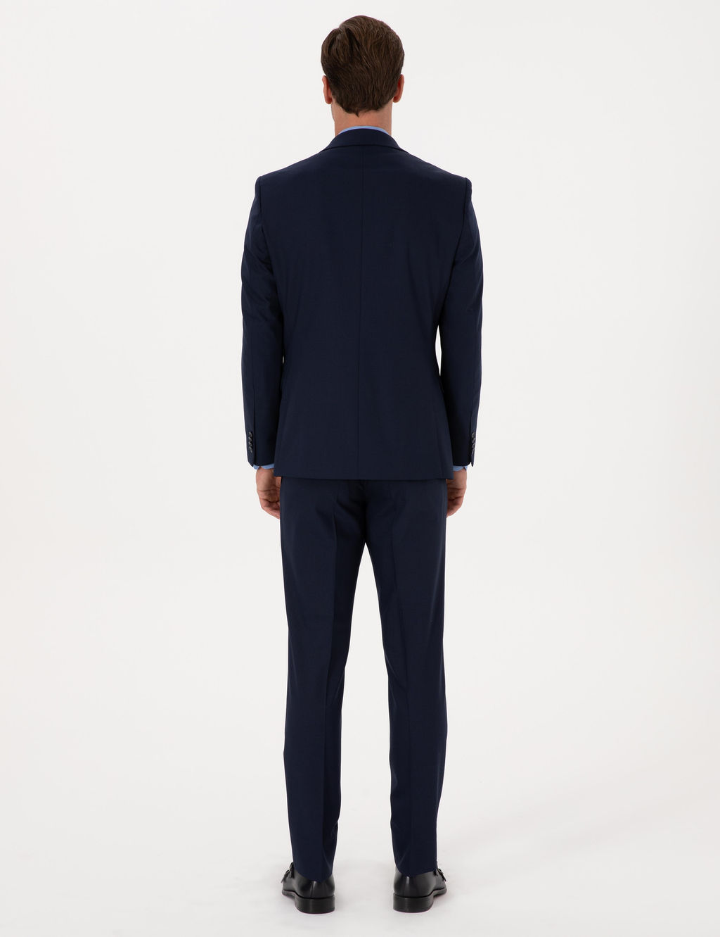 Lacivert Slim Fit Tak_m Elbise - Cacharel фото 5