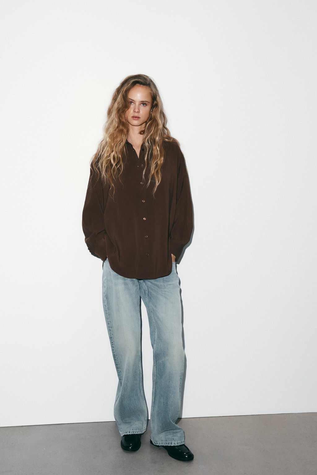 OVERSIZE FLOWING SHIRT - Zara фото 8