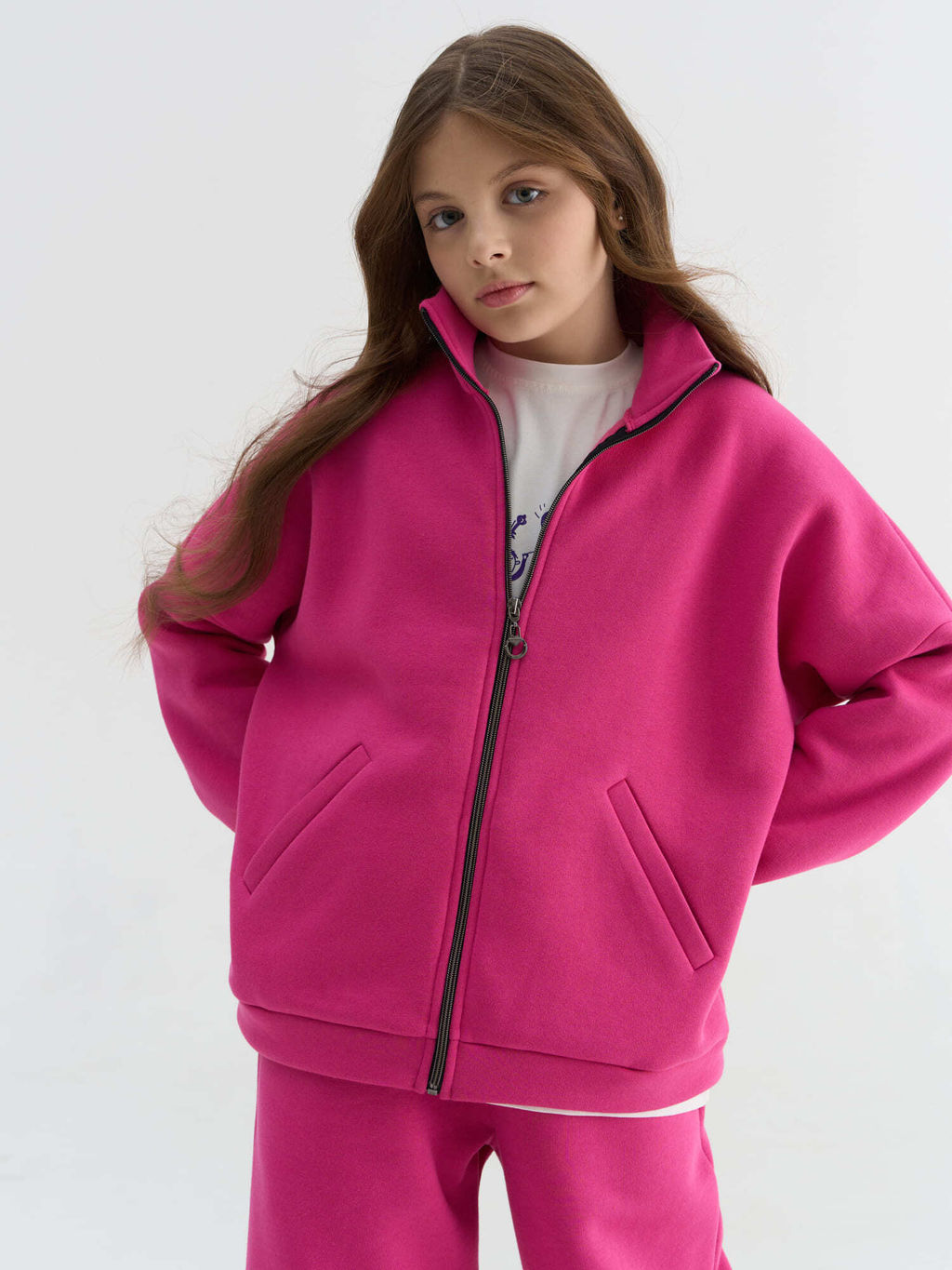 Олимпийка на молнии Бабл-гам утепленная 7+ - Bungly фото 2