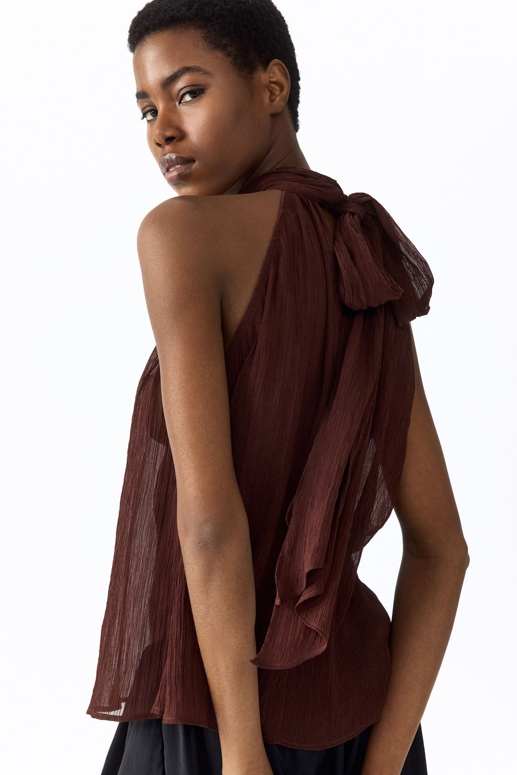 Top de gasa con cuello fular - H&m фото 4