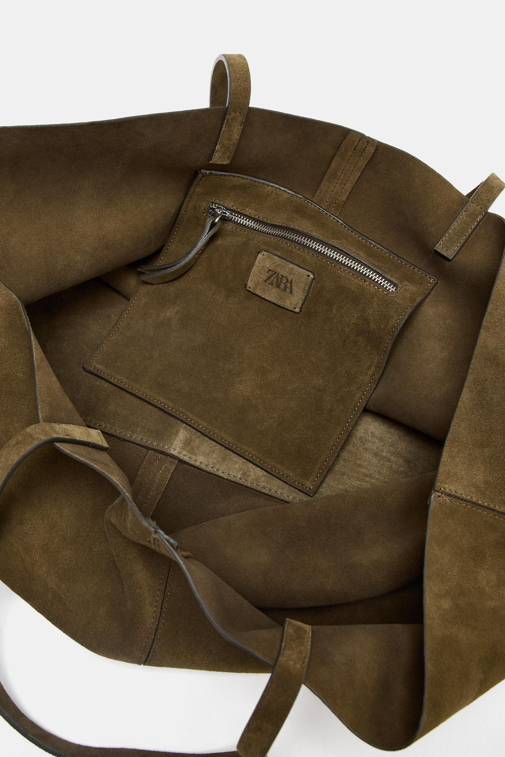 SPLIT SUEDE MAXI TOTE BAG - Zara фото 5
