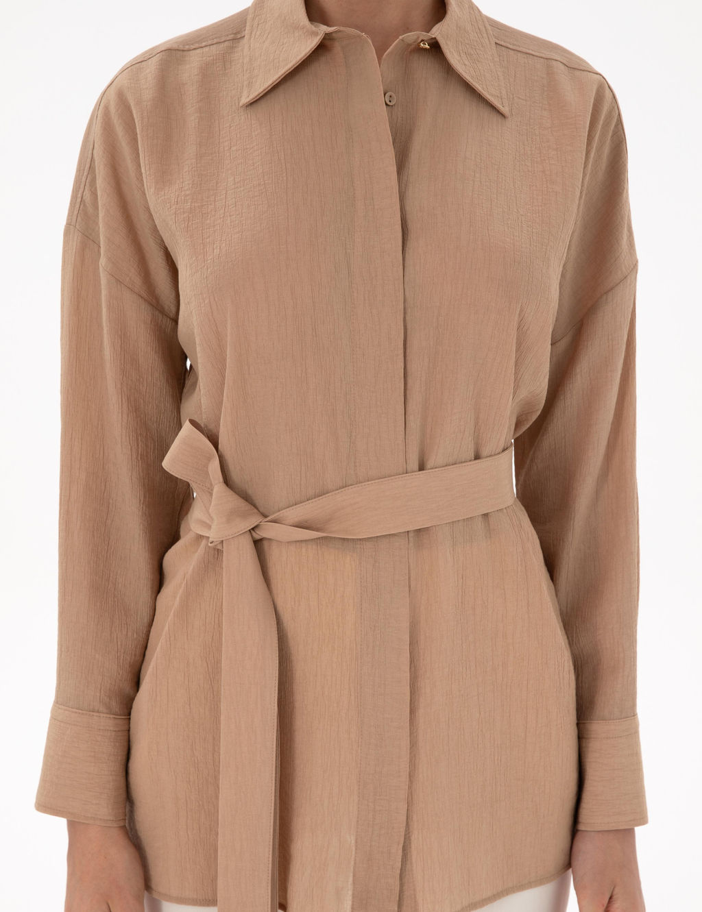 Bej Oversize Uzun Kollu G_mlek - Pierre cardin фото 6