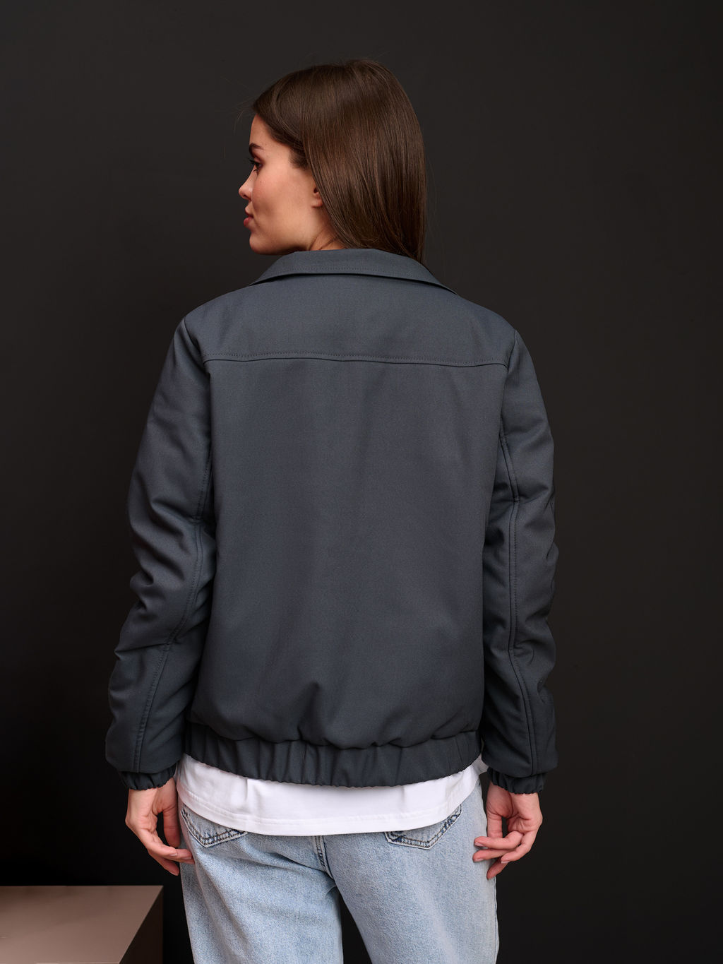 Бомбер женский "Браун" серый