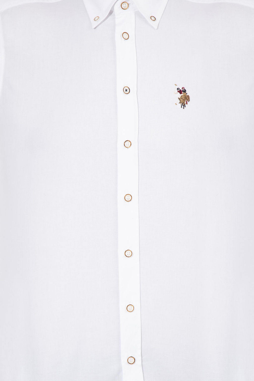 Мужская белая базовая рубашка с длинным рукавом Неожиданная скидка в корзине - U.s. polo assn фото 6