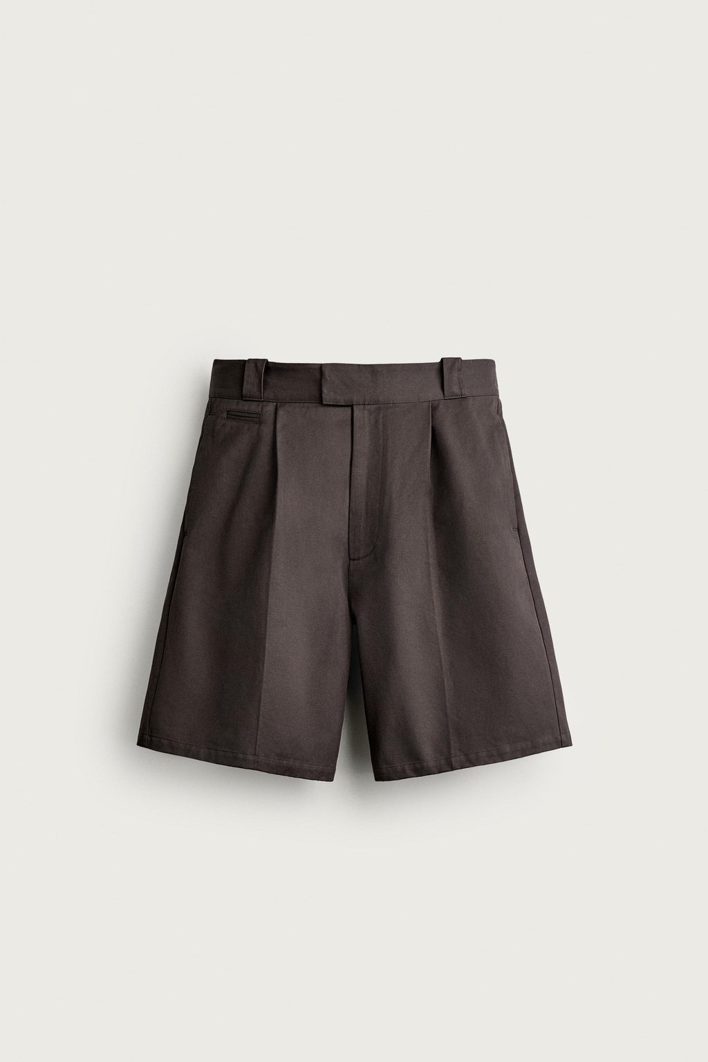 BERMUDA RELAXED FIT PLIEGUES / Marr?n - Zara фото 7
