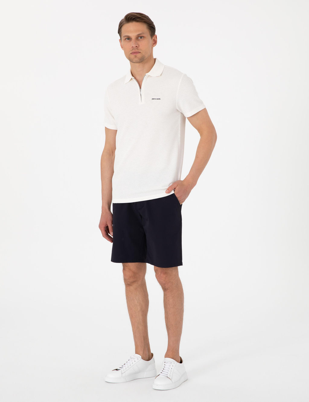 Lacivert Slim Fit Beli Lastikli Dokuma _ort