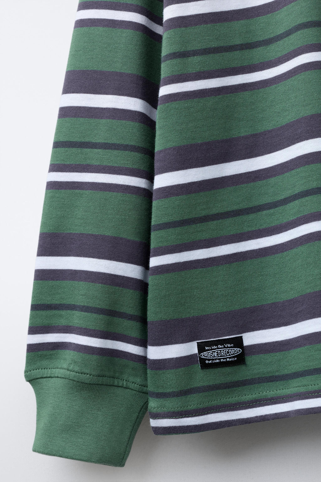WOVEN STRIPE T-SHIRT WITH SLOGAN - Zara фото 9