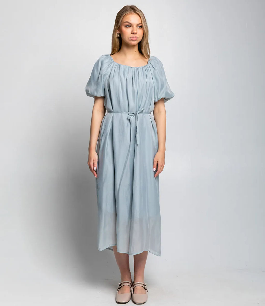 Платье #КТ6185, серо-голубой