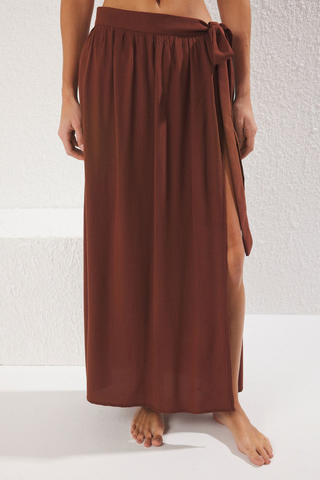 Ekru Baglamal? Dokuma Plaj Pareo TBESS25PR00009 - Trendyolmilla фото 7