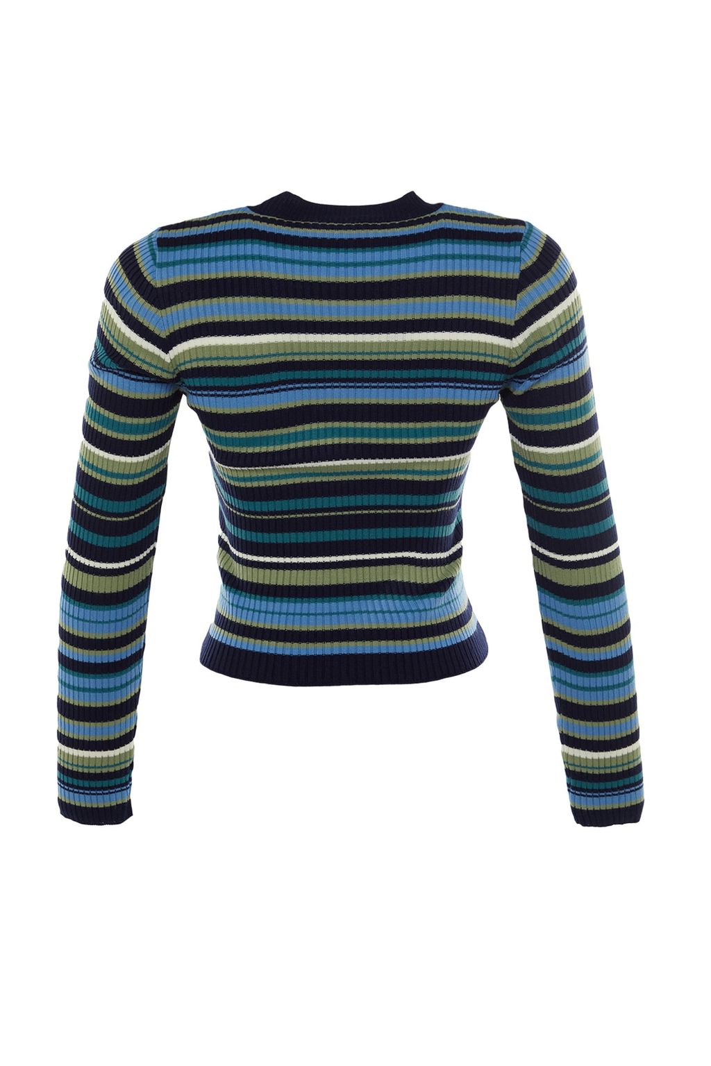 Lacivert Crop Triko Kazak TWOAW22KZ1114 - Trendyolmilla фото 7