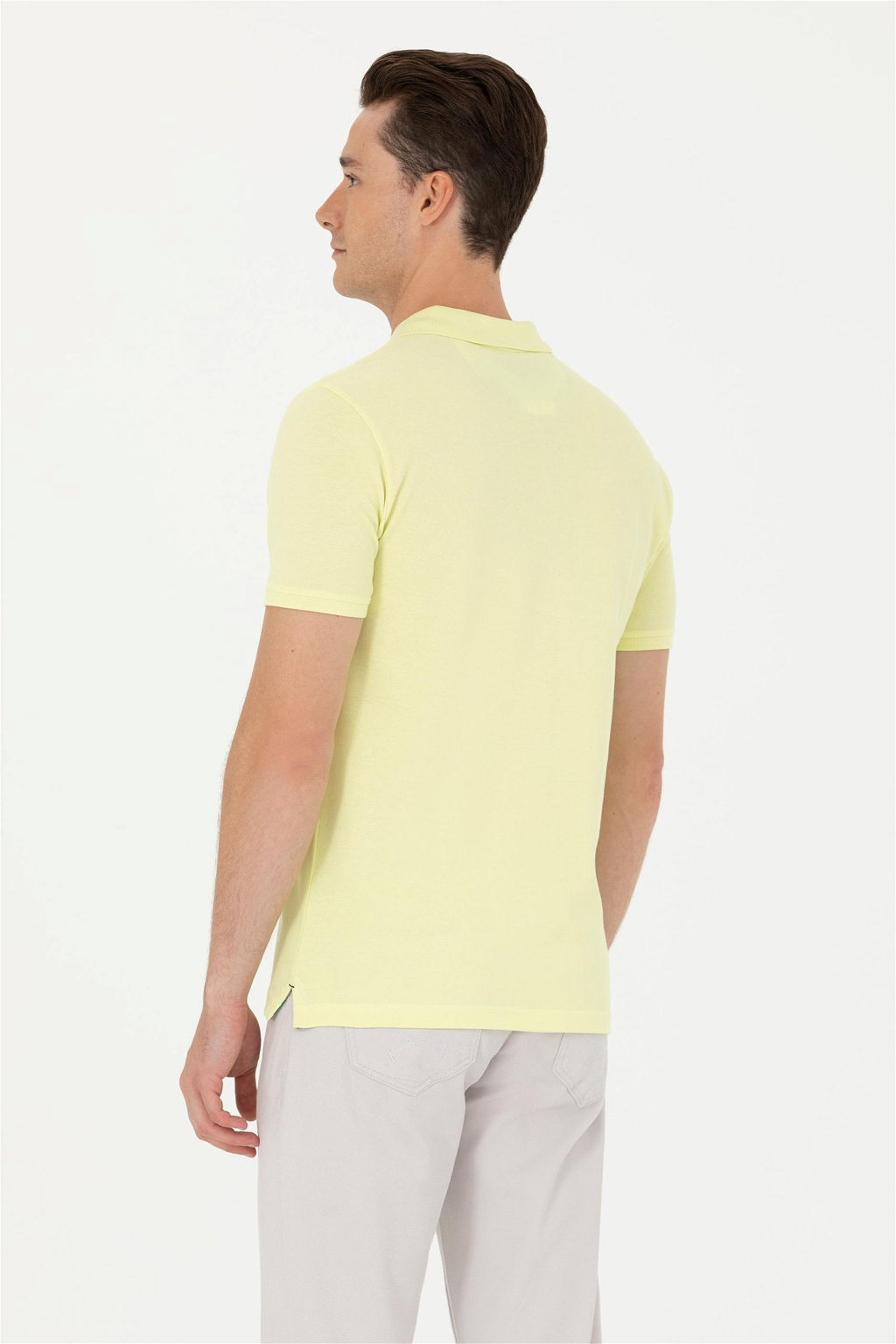 Мужская светло-желтая базовая футболка - U.s. polo assn фото 5