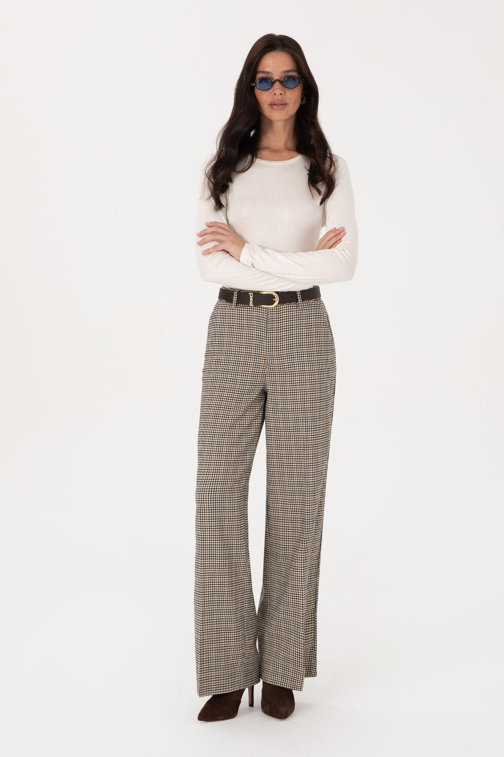 Kad_n Kahverengi Loose Fit Kanvas Pantolon