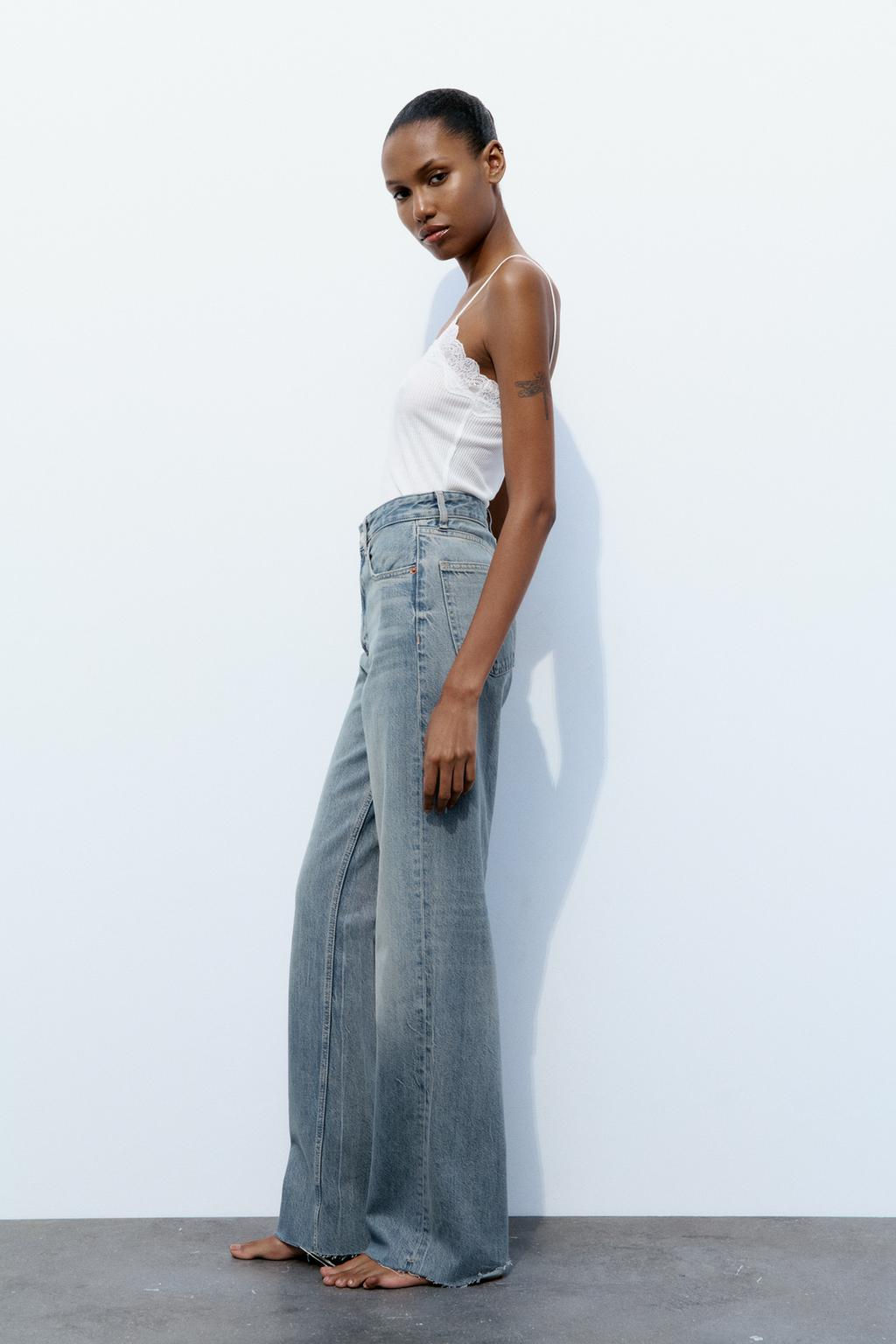 TRF WIDE-LEG HIGH-WAIST JEANS - Zara фото 13