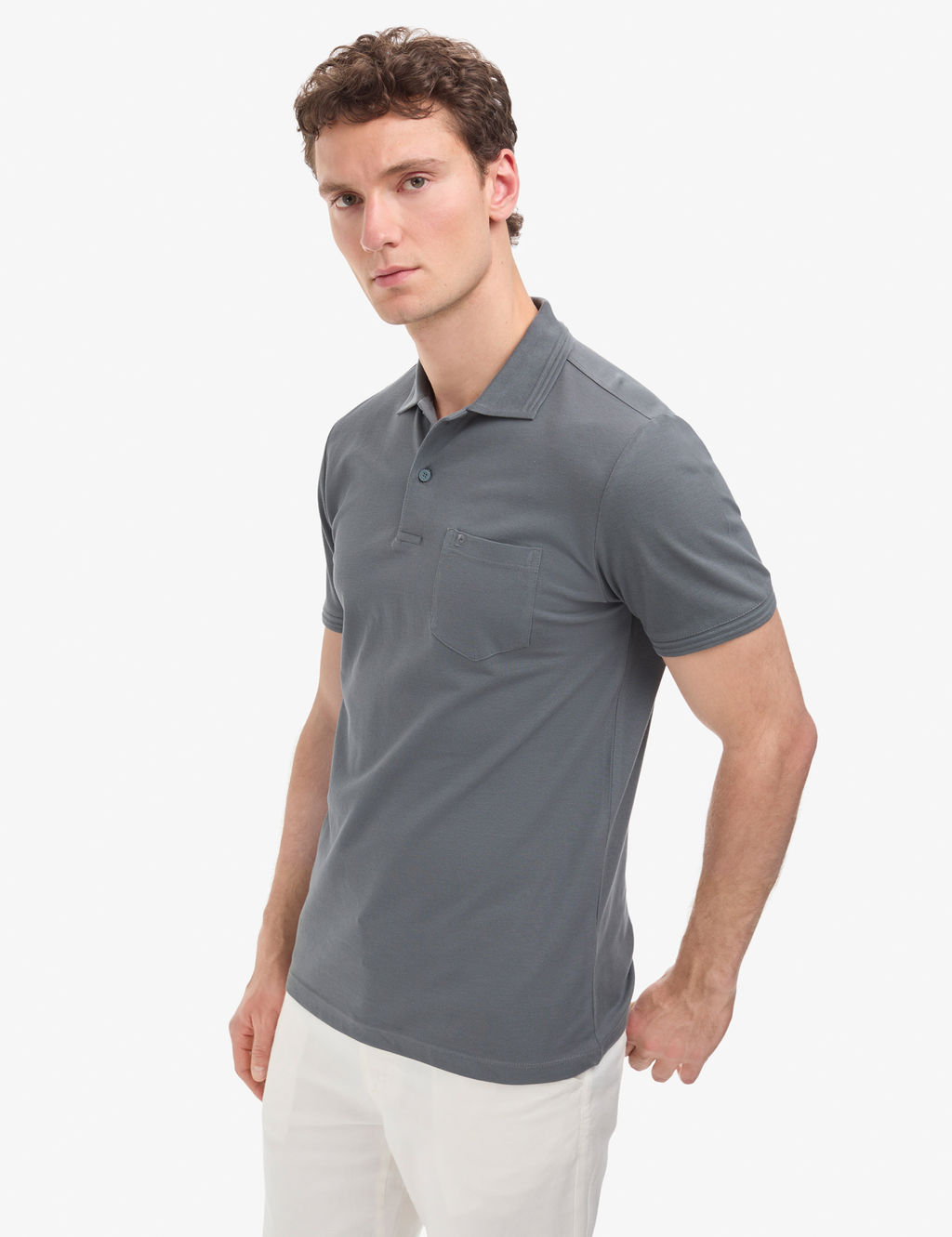 Antrasit Regular Fit %100 Pamuk Cepli K_vr_lmaz D__meli Polo Yaka Basic Ti__rt