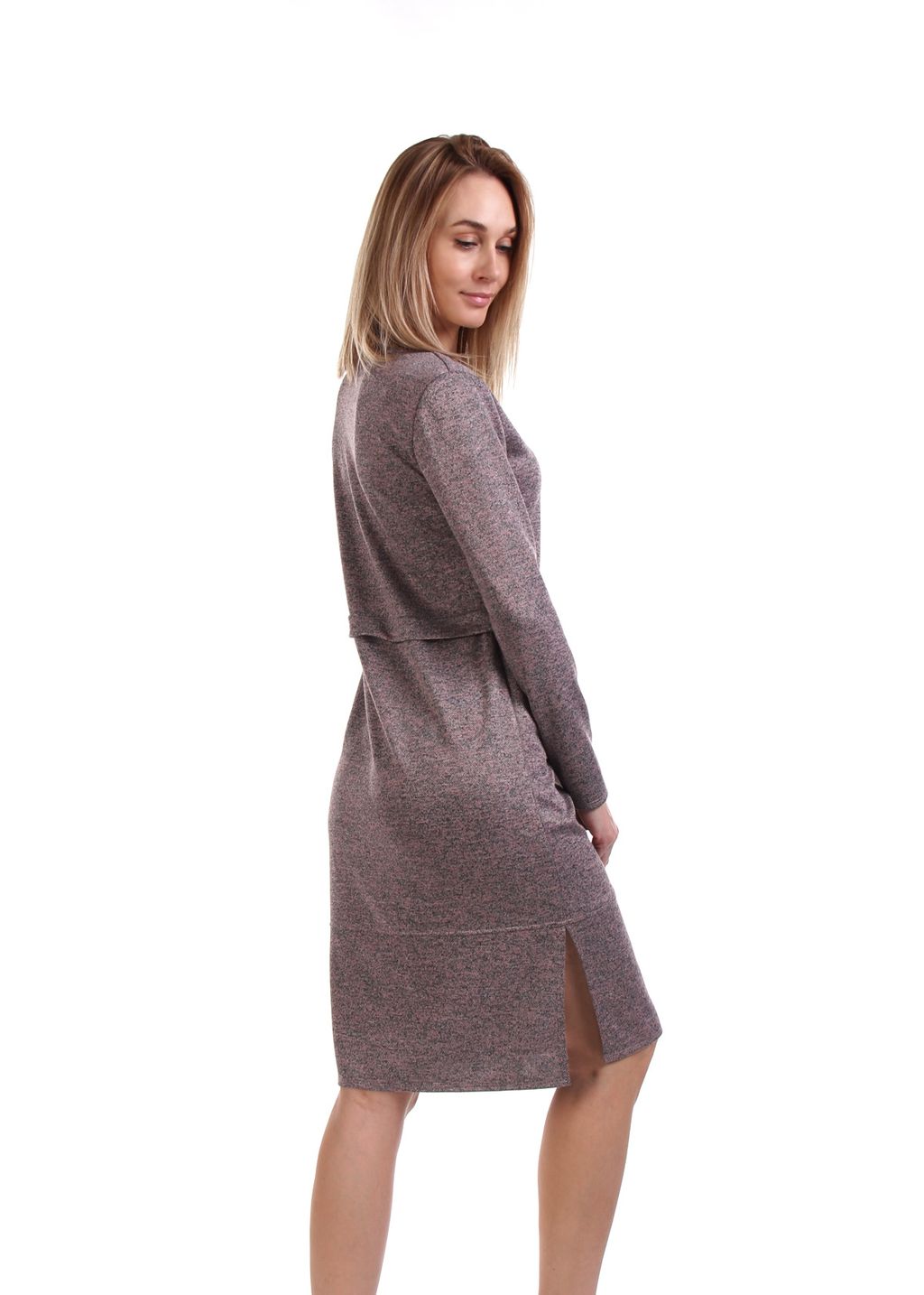 ПЛАТЬЕ ПЛ472 СЕРО-РОЗОВОЕ - Assana фото 4