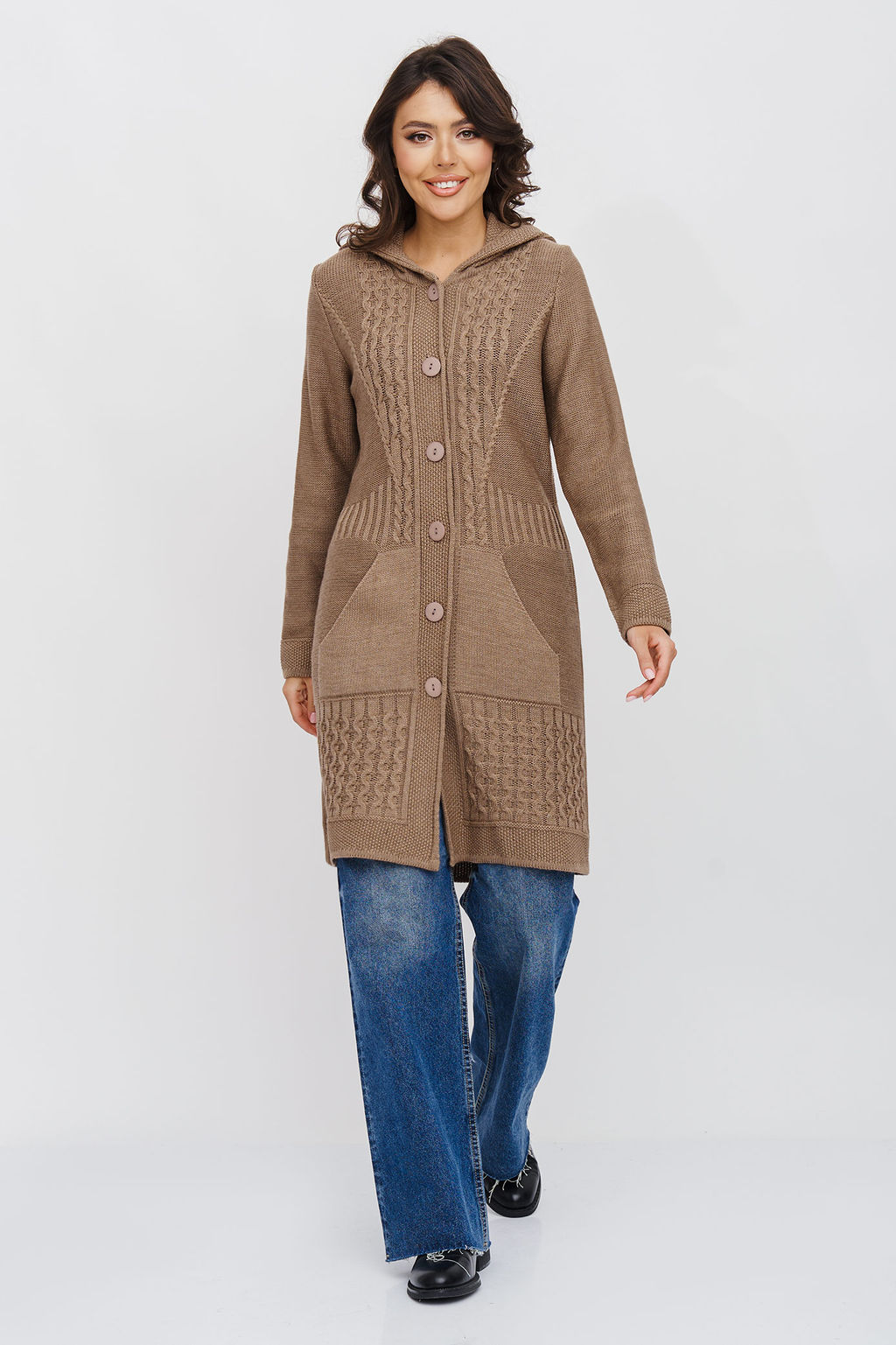 Кардиган 35166 к/кофейный (1920) - Злата Стиль фото 7