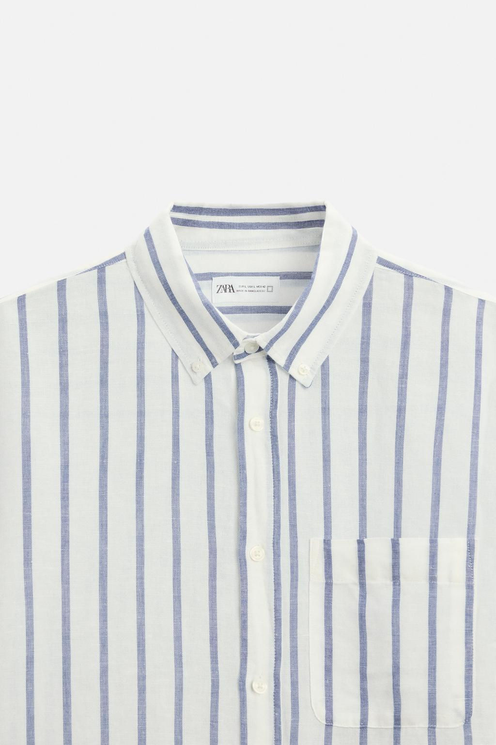 COTTON - LINEN SHIRT - Zara фото 48