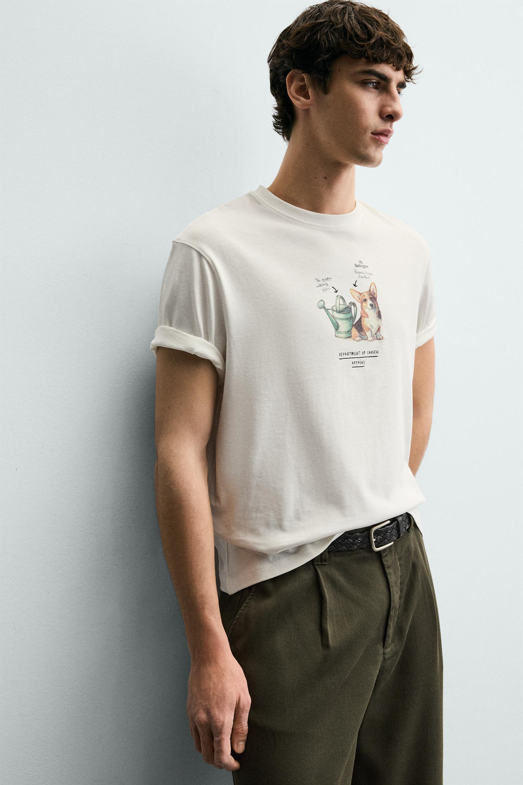 T-SHIRT WITH CONTRAST PRINT - Zara фото 5