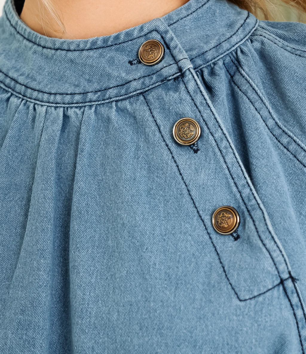 Блуза #КТ80303, голубой - Dommod фото 5