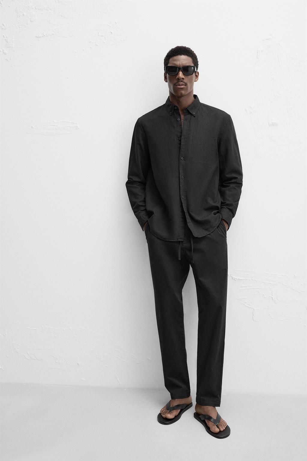 REGULAR FIT JOGGER WAIST TROUSERS - Zara фото 36