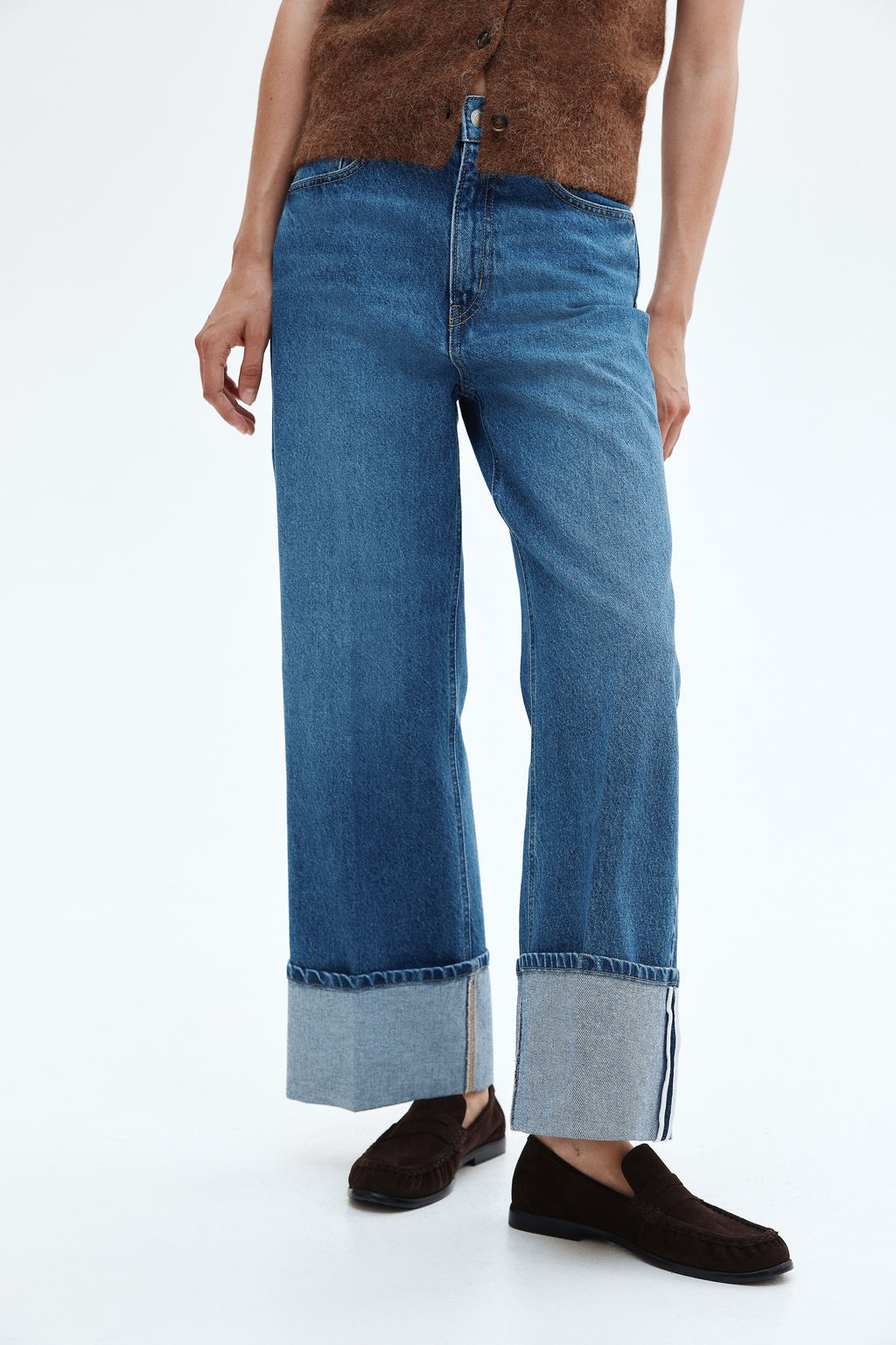 Wide High Ankle Jeans - H&m фото 9