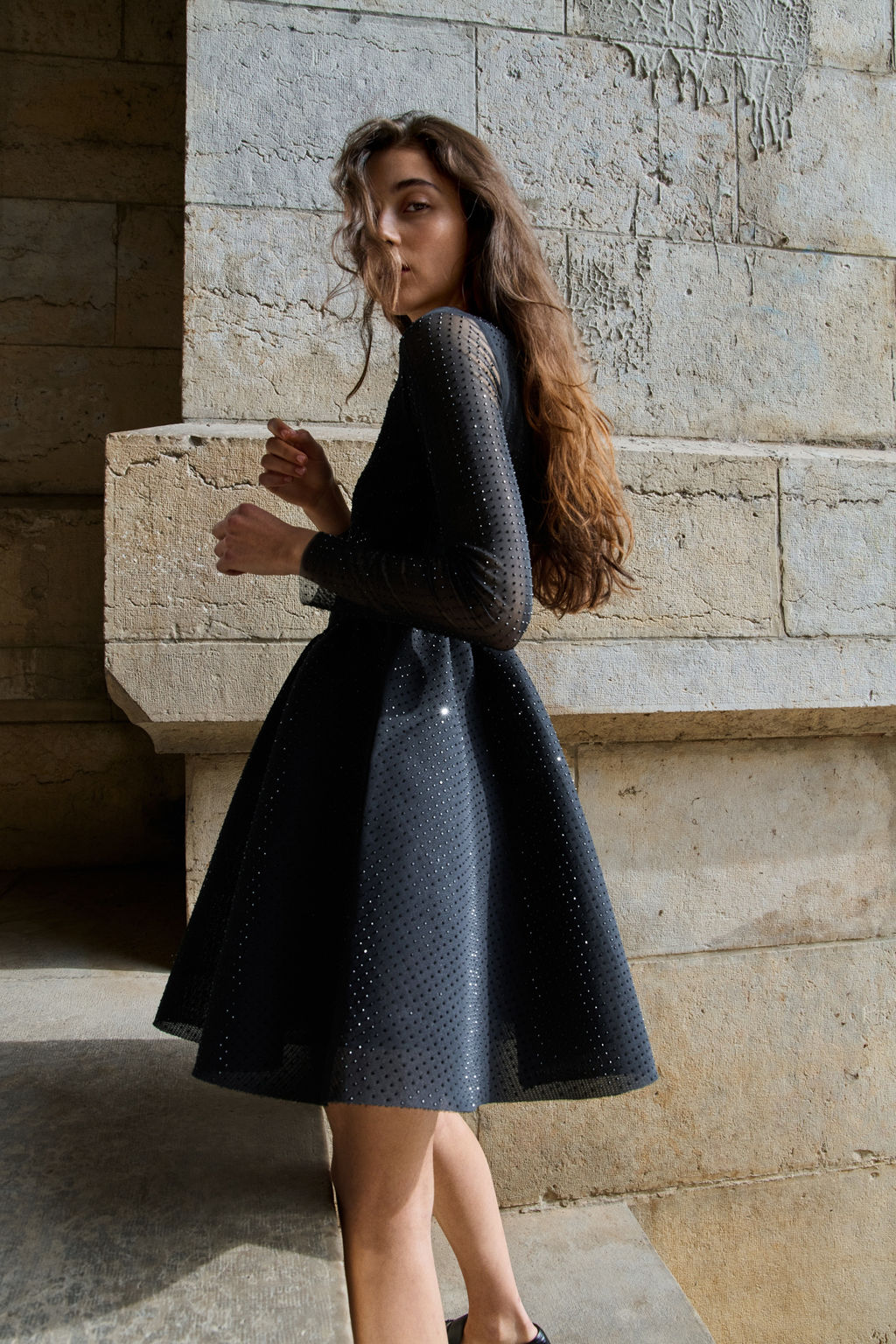 Vestido de malla con detalles decorativos - H&m фото 3
