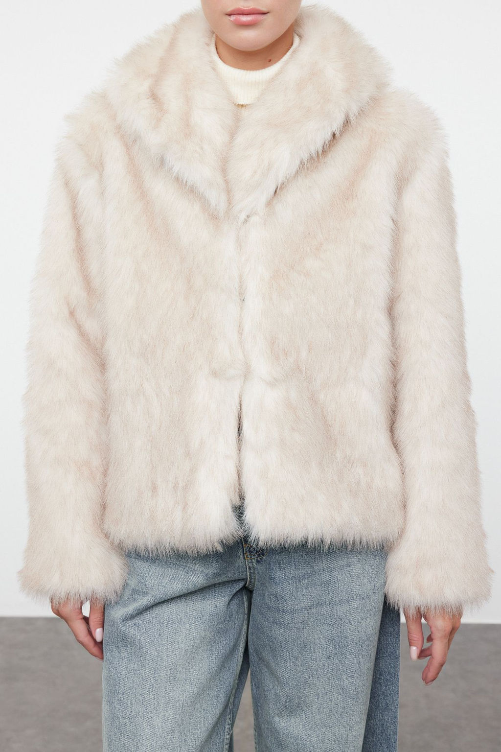 Ekru Regular Kal?p Kurk Mont TWOAW25MO00157 - Trendyolmilla фото 6