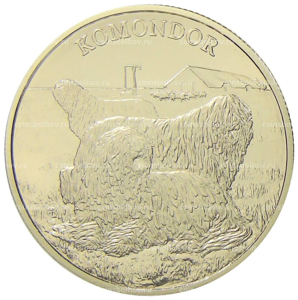 Монета 2000 форинтов 2020 года Венгрия Венгерские овчарки и породы охотничьих собак Комондор