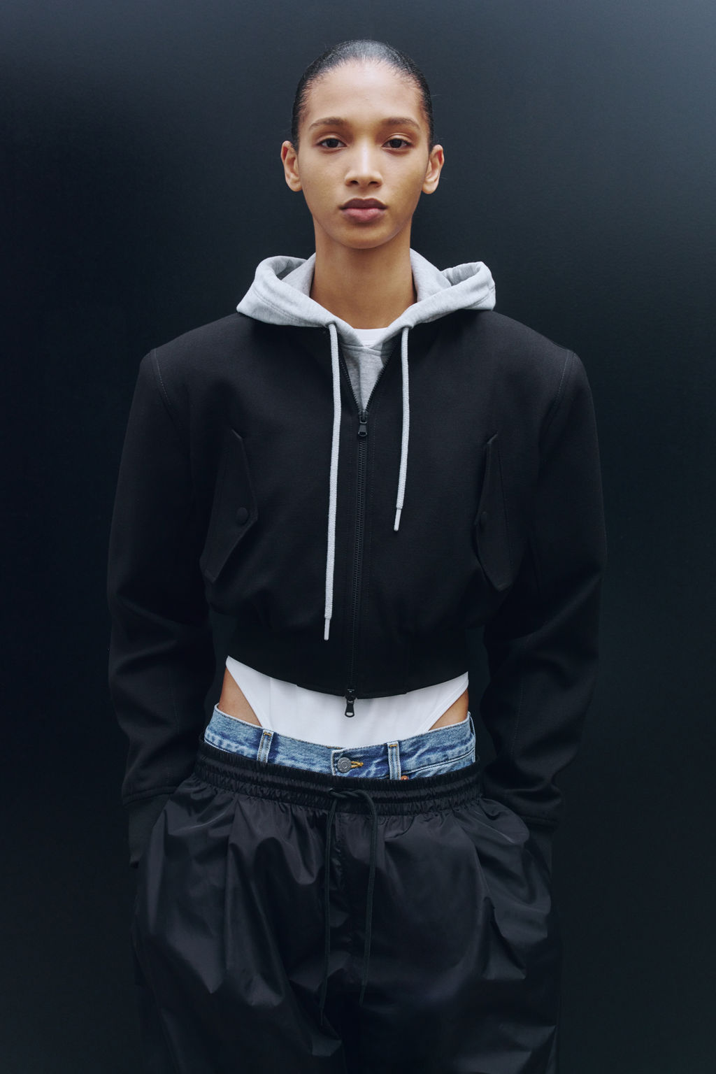 Cazadora bomber cropped de lana - H&m фото 2