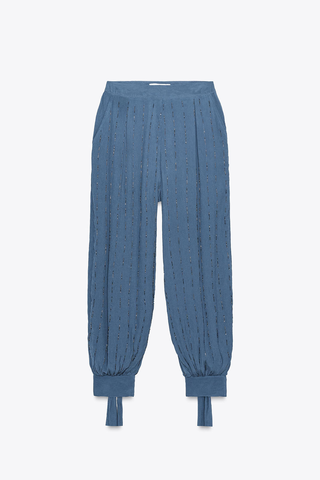 BEADED TROUSERS WITH TIED HEMS - Zara фото 5
