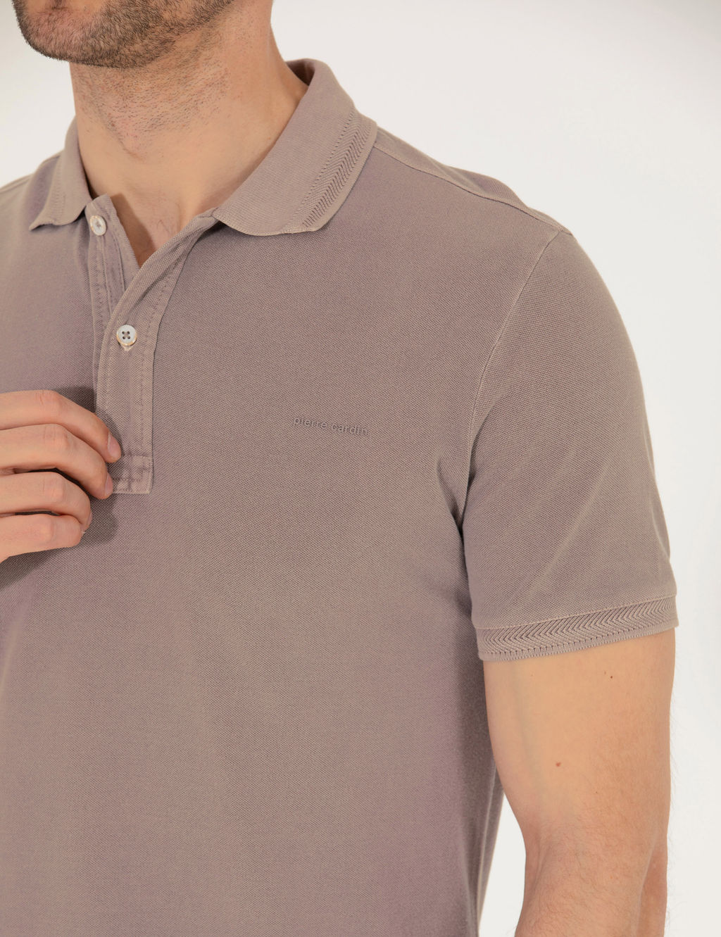 Vizon Slim Fit Dokulu Polo Yaka Ti__rt