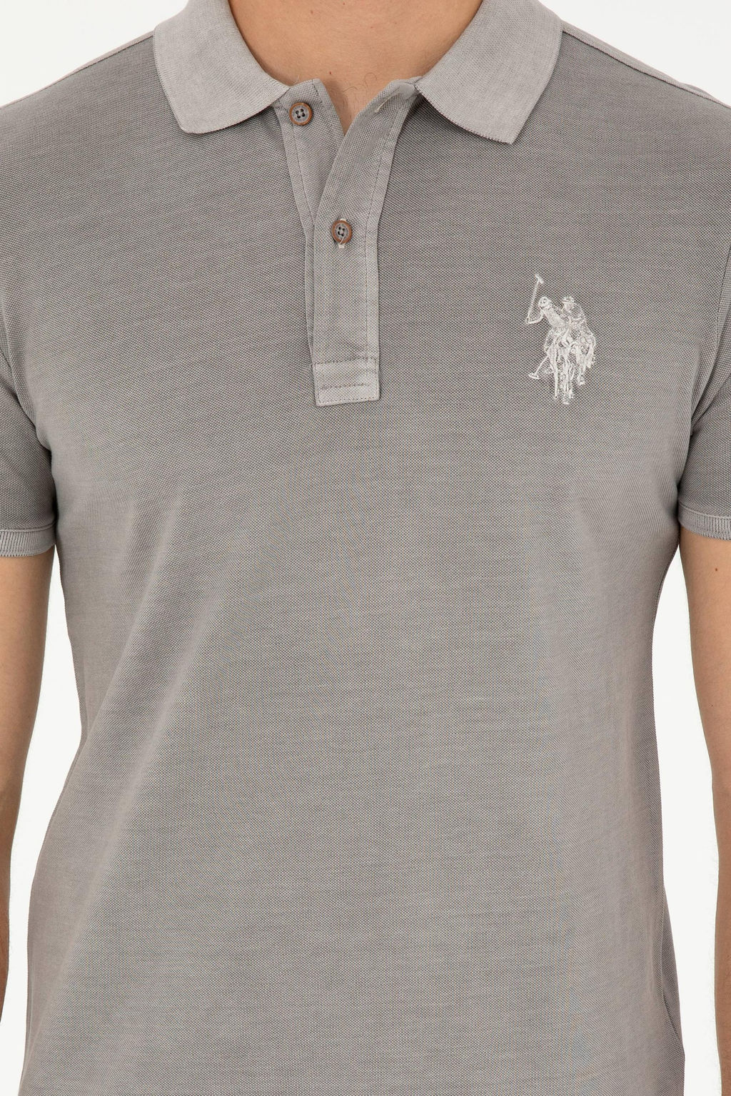 Мужская темно-серая базовая футболка - U.s. polo assn фото 6
