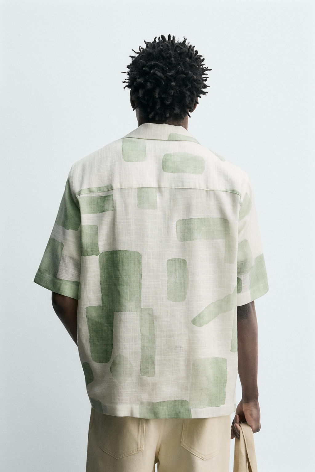 CAMISA FLUIDA ESTRUCTURA / Verdes - Zara фото 3
