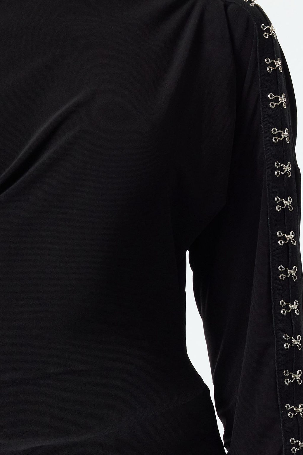 Trendyolmilla Siyah Kay?k Yaka Agraf Detayl? Orme Bluz TPRAW25BZ00025 фото 4