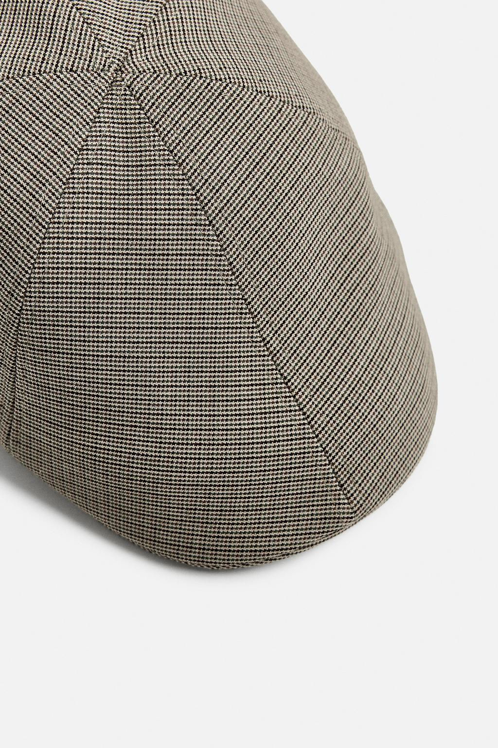 CHECK TEXTURED FLAT CAP - Zara фото 2