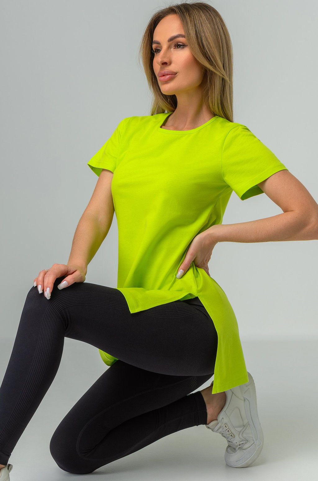 Удлиненная женская футболка с разрезами Happyfox - Happy fox фото 12