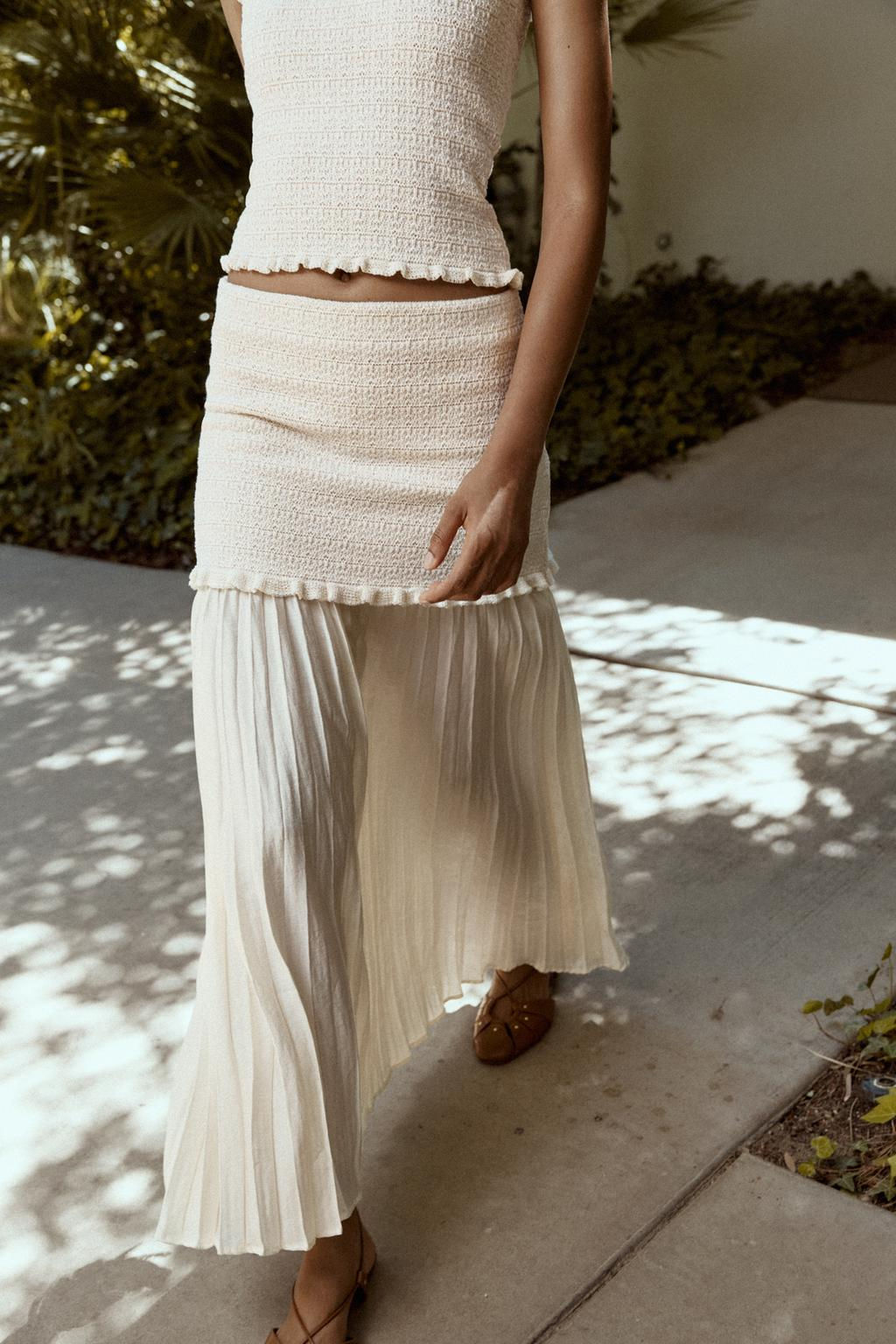 COMBINED KNIT SKIRT - Zara фото 9