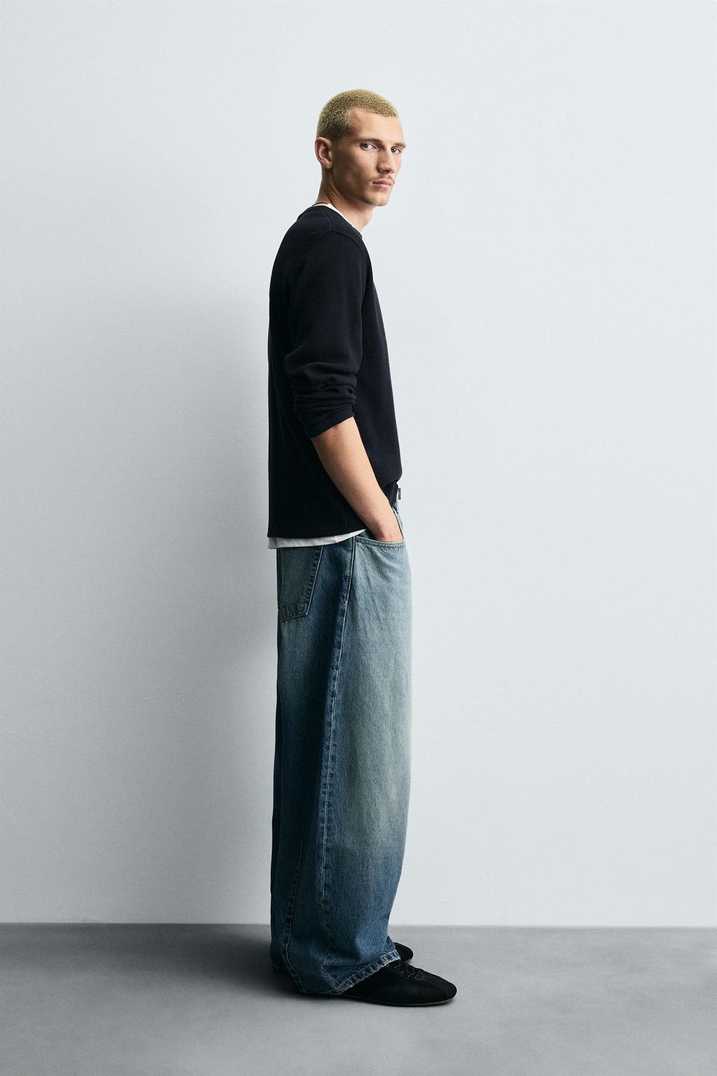 JEANS BALLOON FIT / Azul medio - Zara фото 4