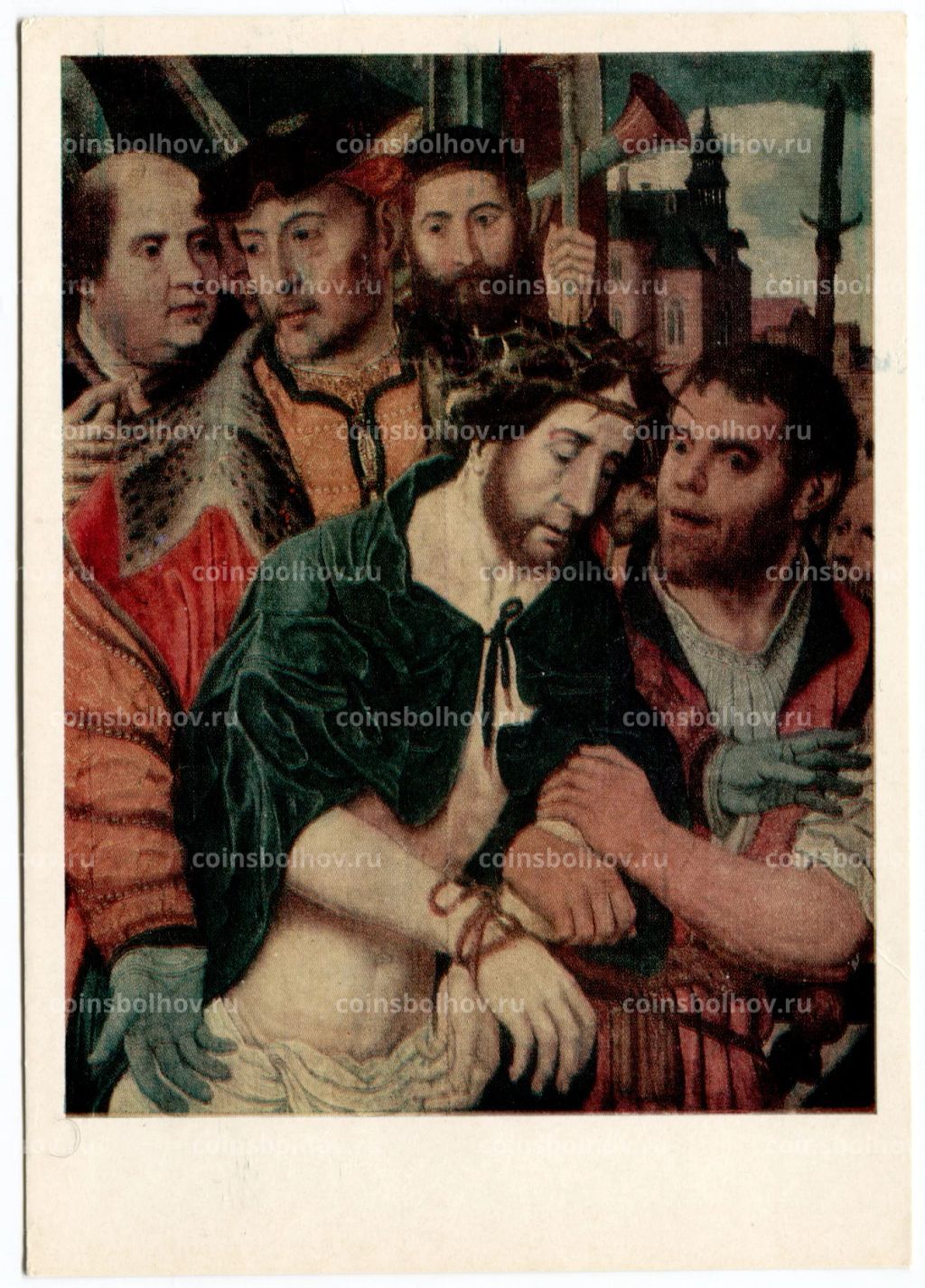 Открытка живопись Ян Мостарт Се человек