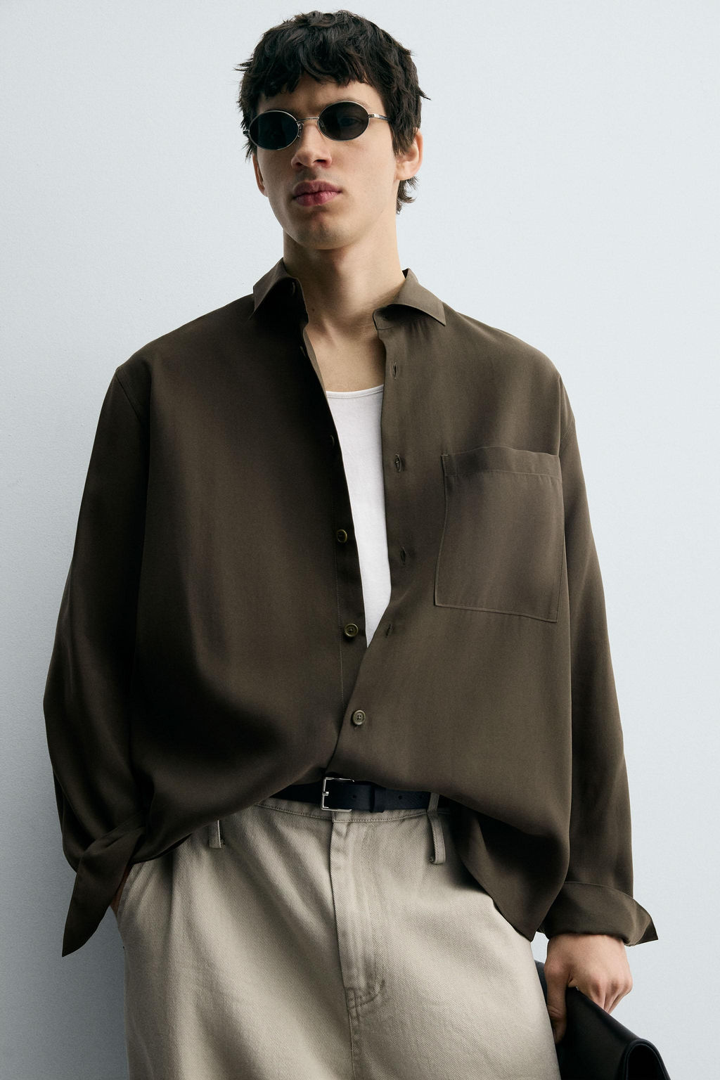 RELAXED FIT FLOWING SHIRT - Zara фото 5