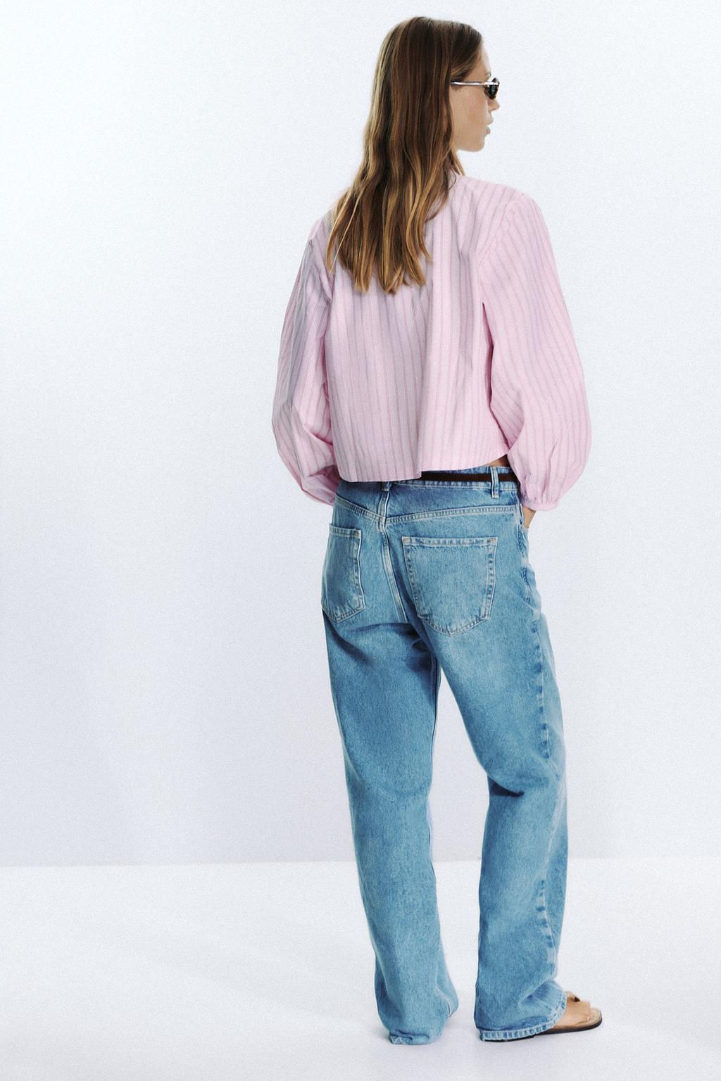STRIPED POPLIN SHIRT WITH TIES - Zara фото 22