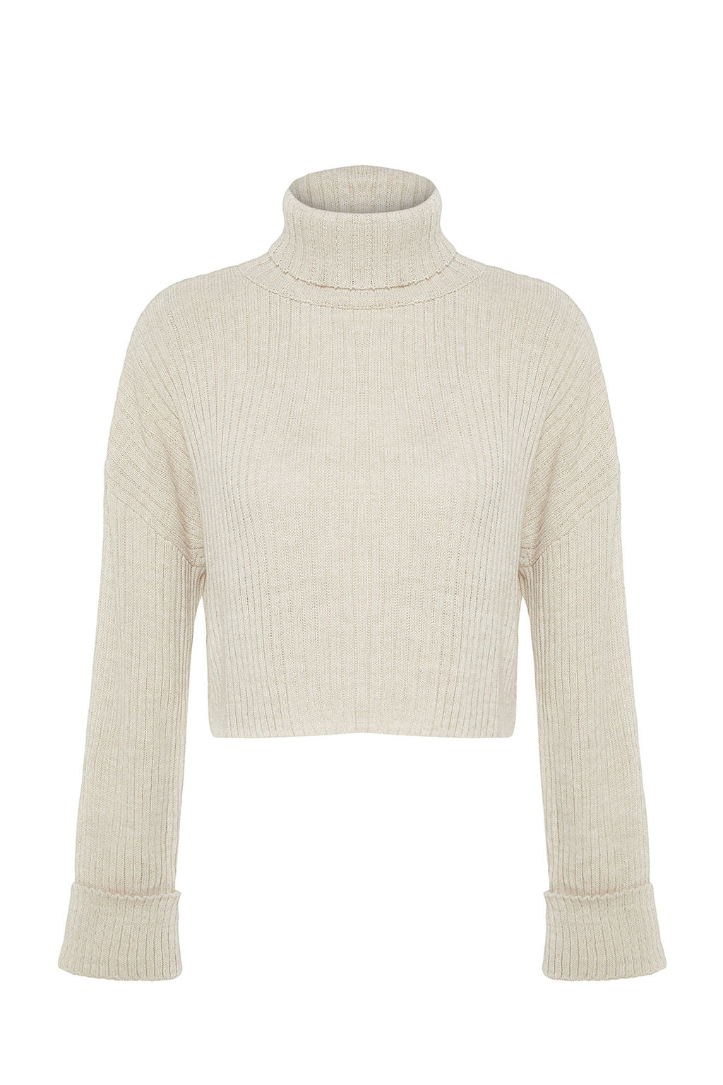 Haki Crop Basic Triko Kazak TWOAW22KZ0223 - Trendyolmilla фото 8