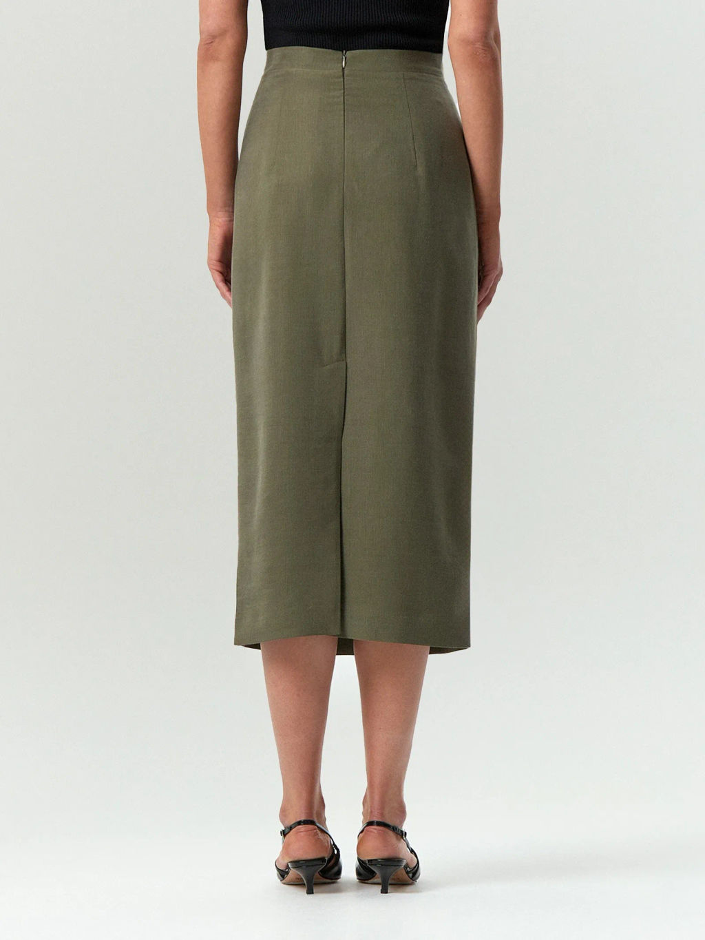 EMKA / Юбка-карандаш миди из тенсела  фото 4