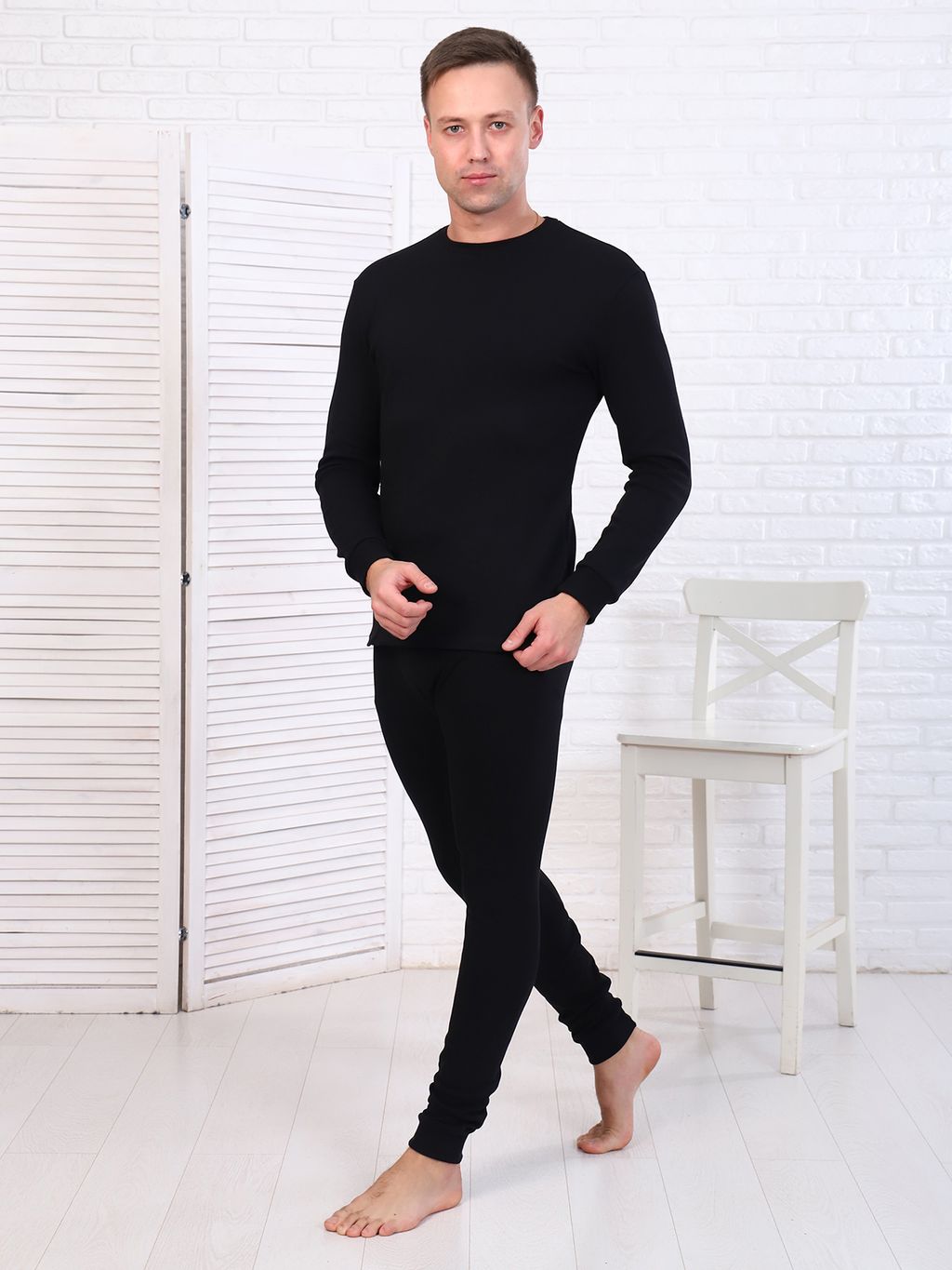 Кальсоны (черные) мужск брюки