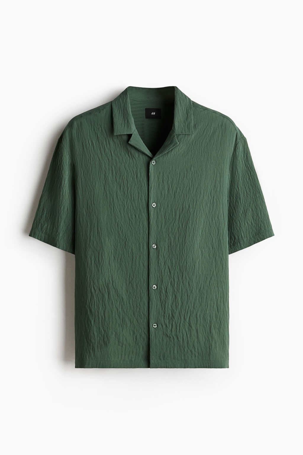 Camisa resort con efecto arrugado Loose Fit - H&m фото 2