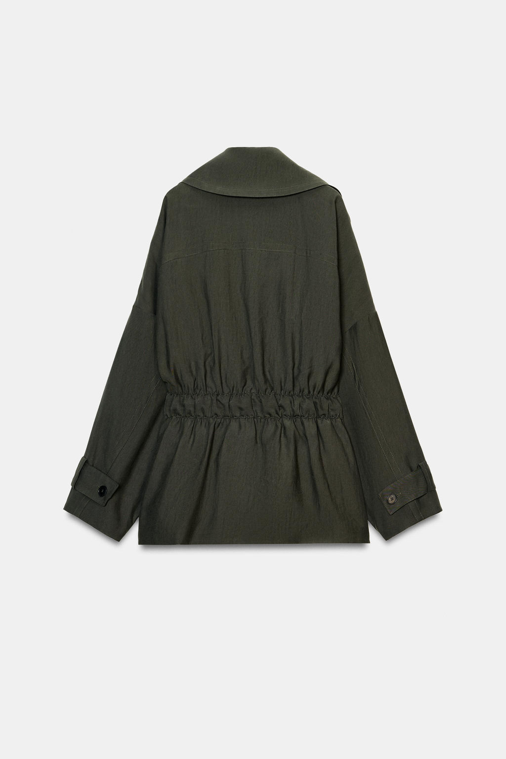 TRENCH CORTO FLUIDO ZW COLLECTION / Khaki - Zara фото 6