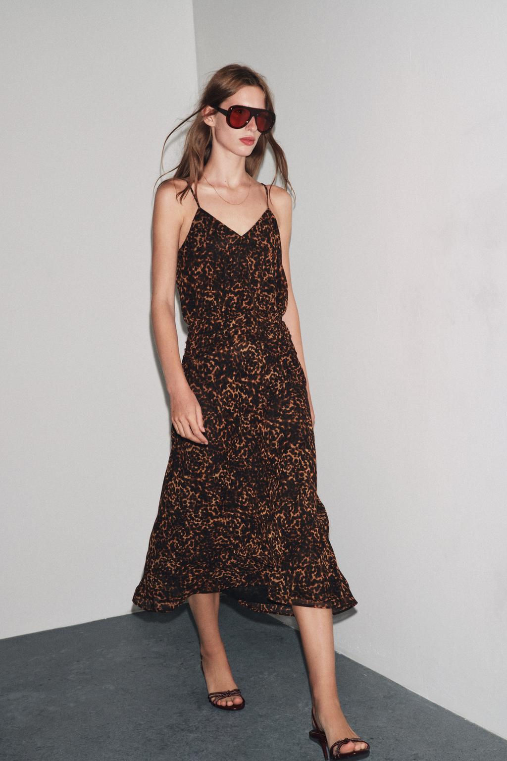 ANIMAL PRINT MIDI DRESS - Zara фото 3